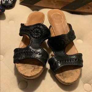 Worn Jack Rogers sandals. Imperfections noted